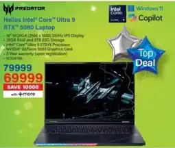Incredible Connection Predator Helios Intel Core Ultra 9 RTX 5080 Laptop offer