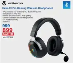 Incredible Connection Volkano Helm X1 Pro Gaming Wireless Headphones offer