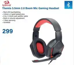 Incredible Connection Redragon Themis 3.5mm 2.0 Boom Mic Gaming Headset offer