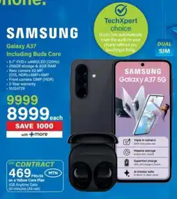 Incredible Connection Samsung Galaxy A37 Including Buds Core offer