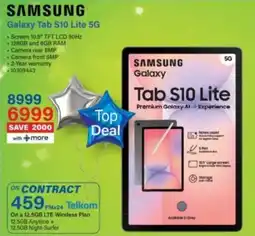 Incredible Connection Samsung Galaxy Tab S10 Lite 5G offer