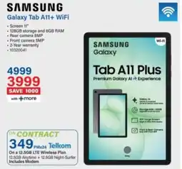Incredible Connection Samsung Galaxy Tab A11+ WiFi offer