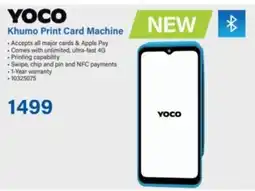 Incredible Connection Yoco Khumo Print Card Machine offer