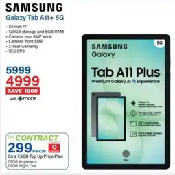 Incredible Connection Samsung Galazy Tab A11+ 5G offer