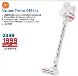 Incredible Connection Xiaomi Vacuum Cleaner G20 Lite offer
