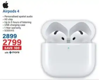 Incredible Connection Apple Airpods 4 offer