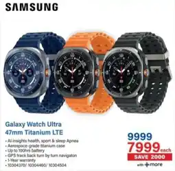 Incredible Connection Samsung Galaxy Watch Ultra 47mm Titanium LTE offer