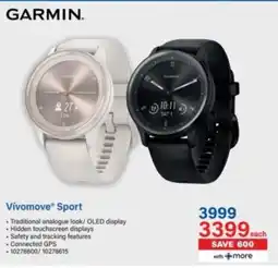 Incredible Connection Garmin Vivomove Sport offer