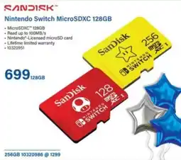 Incredible Connection SanDisk Nintendo Switch MicroSDXC 128GB offer