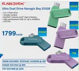 Incredible Connection SanDisk Ultra Dual Drive Navagio Bay 512GB offer