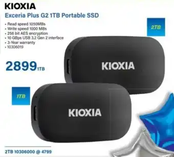 Incredible Connection Kioxia Exceria Plus G2 1TB Portable SSD offer