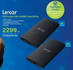 Incredible Connection Lexar 1TB Portable SSD 1000MB/s Read/Write offer
