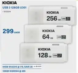 Incredible Connection Kioxia USB 3 128GB U301 offer