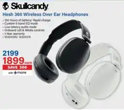 Incredible Connection Skullcandy Hesh 360 Wireless Over Ear Headphones offer