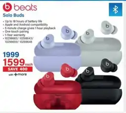 Incredible Connection Beats Solo Buds offer