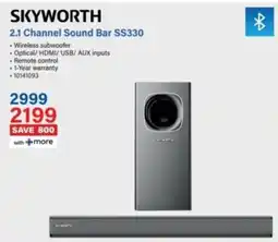 Incredible Connection Skyworth 2.1 Channel Sound Bar SS330 offer