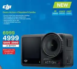 Incredible Connection Dji Osmo Action 4 Standard Combo offer