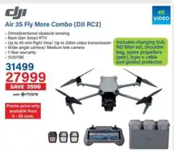 Incredible Connection Dji Air 3S Fly More Combo offer