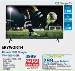 Incredible Connection Skyworth 40-inch FHD Google TV offer