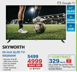 Incredible Connection Skyworth 50-inch QLED TV offer
