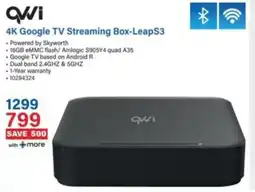 Incredible Connection QVWI 4K Google TV Streaming Box-LeapS3 offer