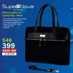 Incredible Connection Supa Nova Sienna Ladies 14.1 Laptop Bag Black offer