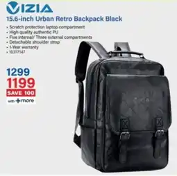 Incredible Connection Vizia 15.6-inch Urban Retro Backpack Black offer