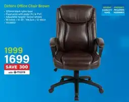 Incredible Connection DeNiro Office Chair Brown offer