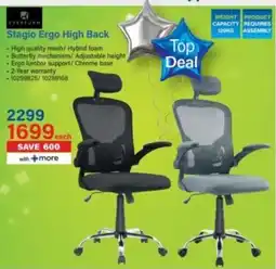 Incredible Connection Everfurn Stagio Ergo High Back offer