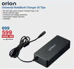Incredible Connection Orion Universal NoteBook Charger 20 Tips offer