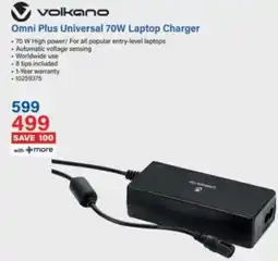 Incredible Connection Volkano Omni Plus Universal 70W Laptop Charger offer