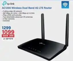 Incredible Connection Tp-link AC1200 Wireless Dual Band 4G LTE Router offer
