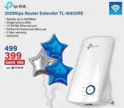 Incredible Connection Tp-link 300Mbps Router Extender TL-W850RE offer
