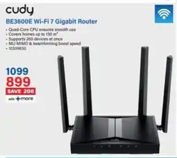 Incredible Connection Cudy BE3600E Wi-Fi 7 Gigabit Router offer
