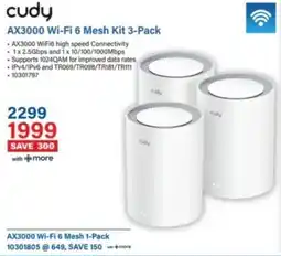 Incredible Connection Cudy AX3000 Wi-Fi 6 Mesh Kit offer