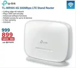 Incredible Connection Tp-link TL-MR105 4G 300Mbps LTE Stand Router offer