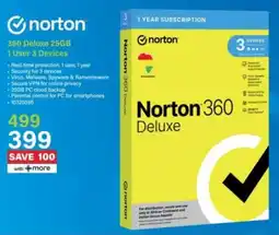 Incredible Connection Norton 360 Deluxe 25GB 1 User 3 Devices offer