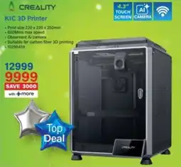 Incredible Connection Creality K1C 3D Printer offer