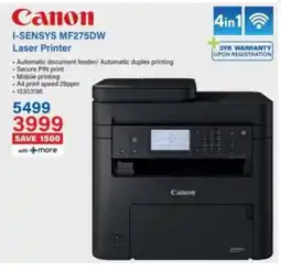 Incredible Connection Canon I-Sensys MF275DW Laser Printer offer