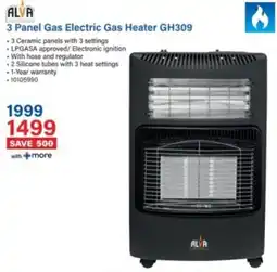 Incredible Connection Alva 3 Panel Gas Electric Gas Heater GH309 offer