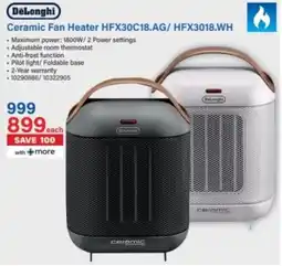 Incredible Connection DeLonghi Ceramic Fan Heater offer