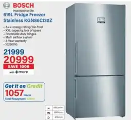 Incredible Connection Bosch Fridge Freezer Stainless offer