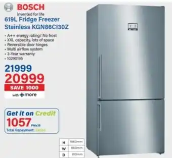 Incredible Connection Bosch Fridge Freezer Stainless offer