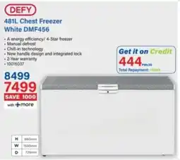 Incredible Connection Defy Chest Freezer White DMF456 offer