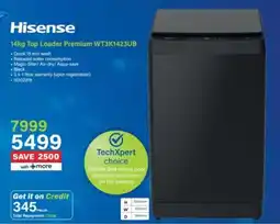 Incredible Connection Hisense Top Loader Premium offer