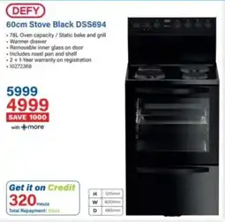 Incredible Connection Defy Stove Black DSS694 offer