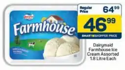 Pick n Pay Dairymaid Farmhouse Ice Cream Assorted 1.8 Litre EachDairymaid Farmhouse Ice Cream Assorted offer