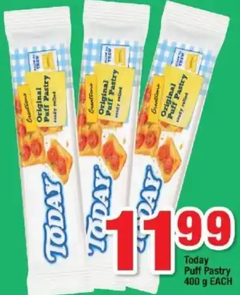 Today Puff Pastry 400g Each