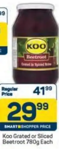 Pick n Pay Koo Grated or Sliced Beetroot offer