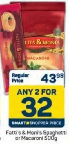 Pick n Pay Fatti's & Moni's Spaghetti or Macaroni offer